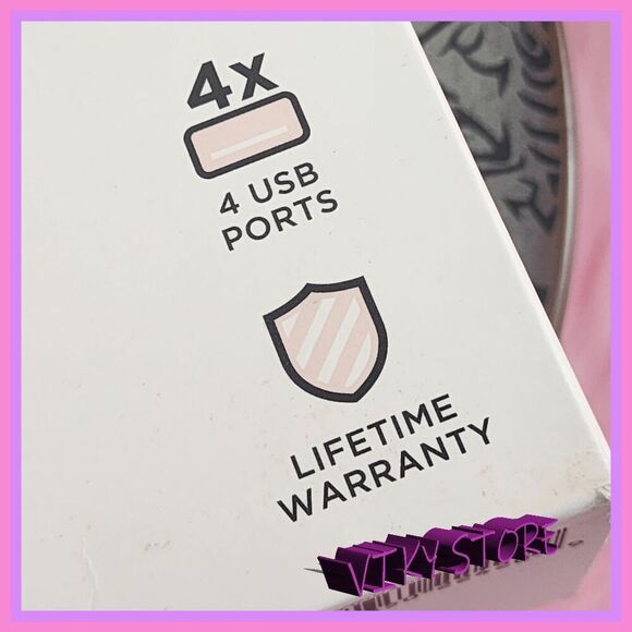 💕 NWT iHome 4USB Multi-Hub Power Station Fast Charge #7171 💕 - Picture 5 of 6